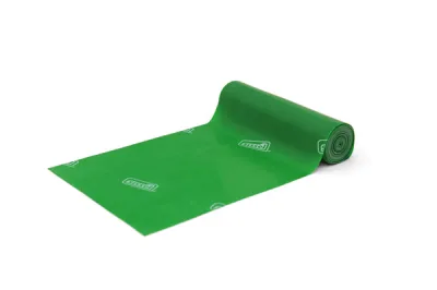 Fitband treeningkumm rullis, roheline (tugev), 14,5 cm × 25 m