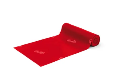 Fitband treeningkumm rullis, punane (keskmine), 14,5 cm × 46 m